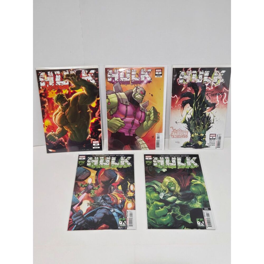 Marvel Comics Hulk 6 7 10 Variant Key Lot | Ryan Ottley Signed #6 COA | 5pc